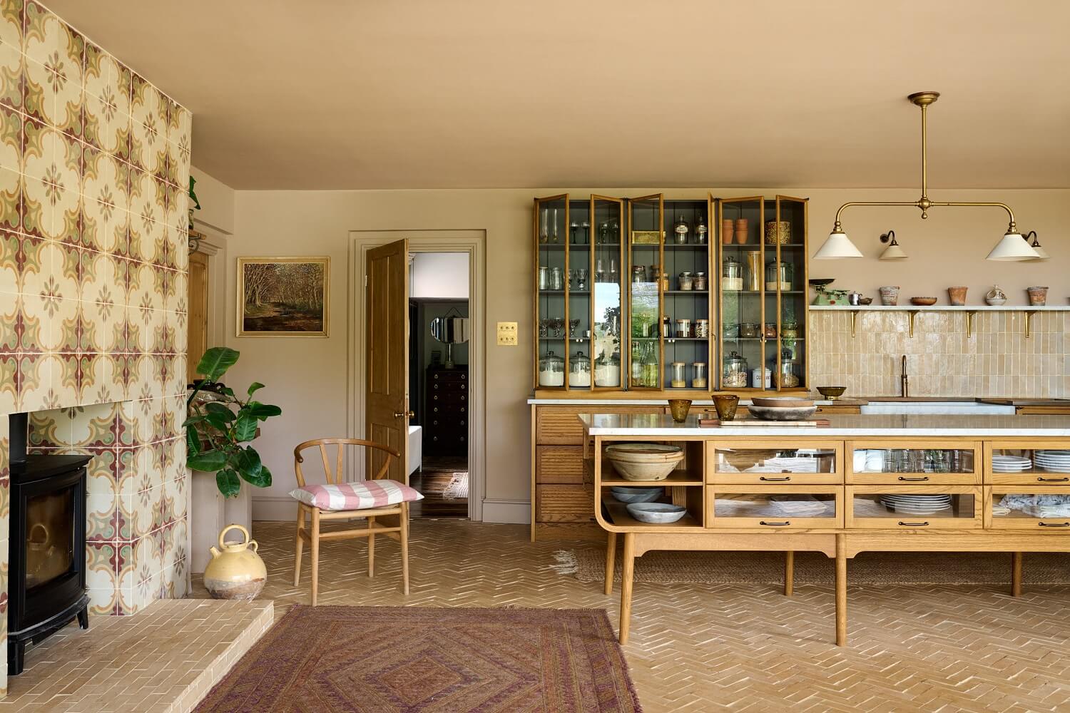 A deVOL Haberdasher's Kitchen for the Owner of Bert & May 16 fireplace-tiles-The-Haberdasher's-Kitchen-deVOL-bert-and-may-nordroom