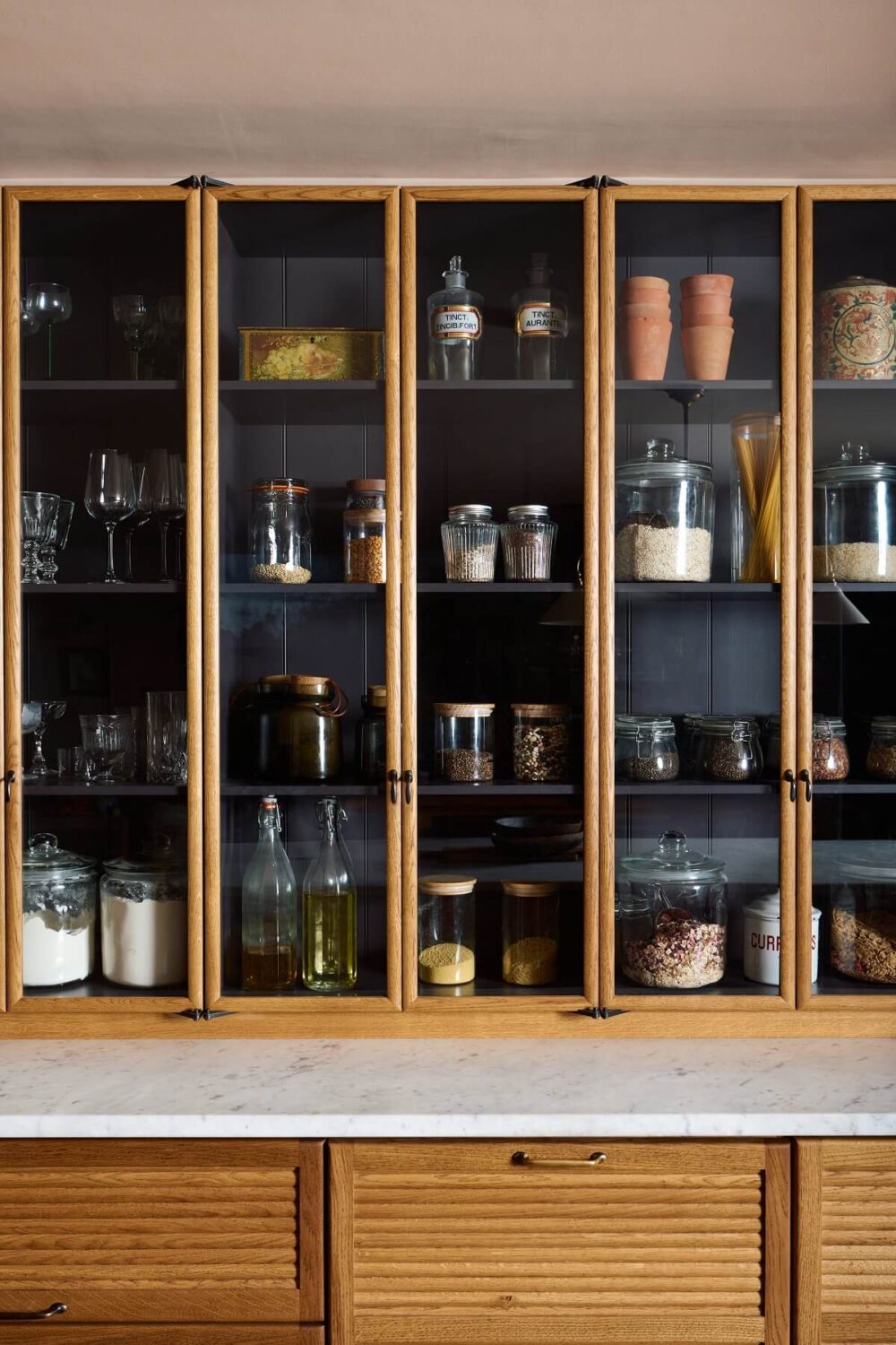 A deVOL Haberdasher's Kitchen for the Owner of Bert & May 10 glass-upper-cabinets-The-Haberdasher's-Kitchen-deVOL-nordroom