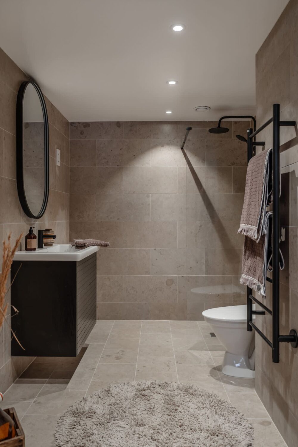 A Cozy Log House in Sweden 18 gray-black-minimalistic-bathroom-nordroom