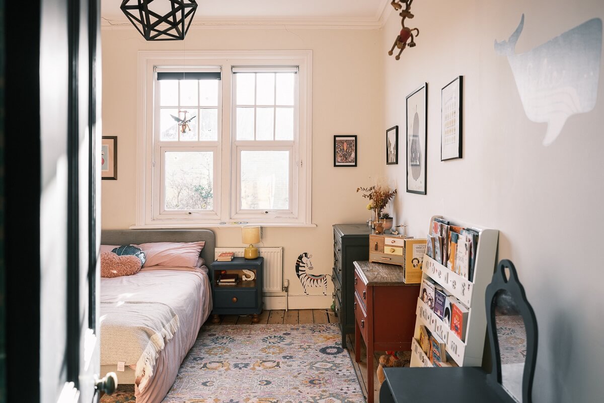 Playful Colors in a Historic Home in Kent 22 light-bedroom
