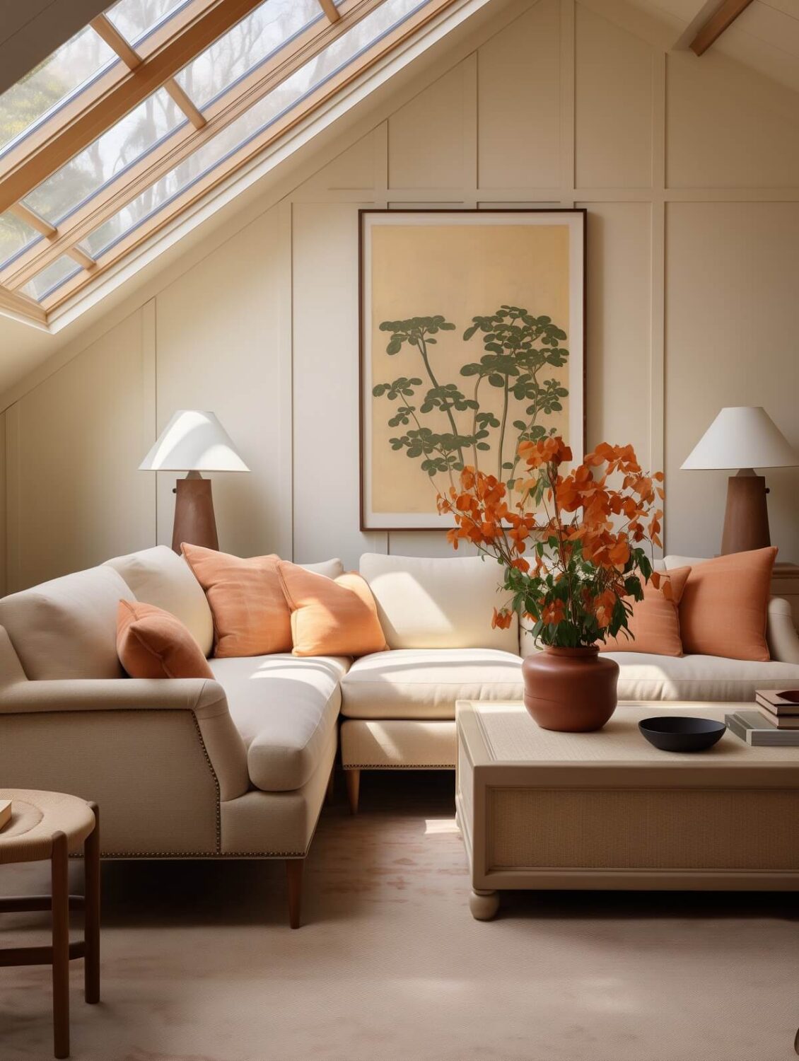 Pantone Color of the Year 2024 Home Decor Inspiration 31 living room with peach cushion pantone color of the year