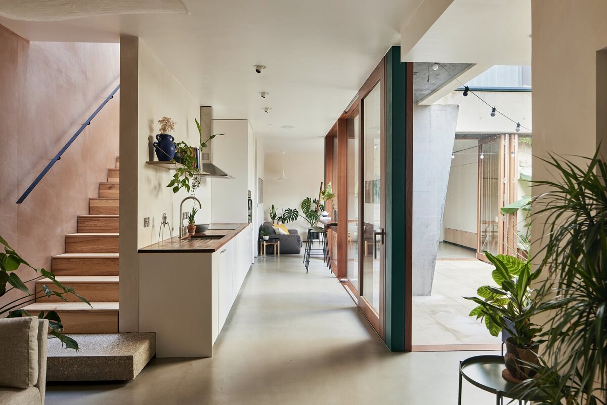 A Modern House Centered Around a Courtyard 1 open-plan-kitchen-courtyard-garden-nordroom