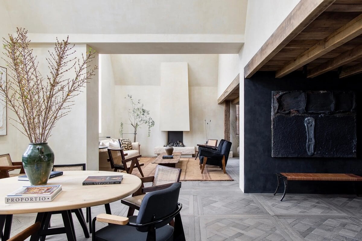 Modern Rustic Interiors in a Notting Hill Penthouse 7 open-plan-living-dining-kitchen-notting-hill