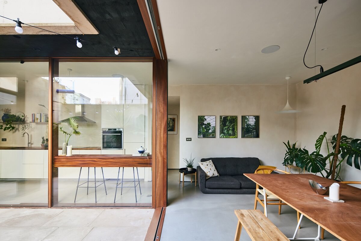 A Modern House Centered Around a Courtyard 3 open-plan-living-spaces