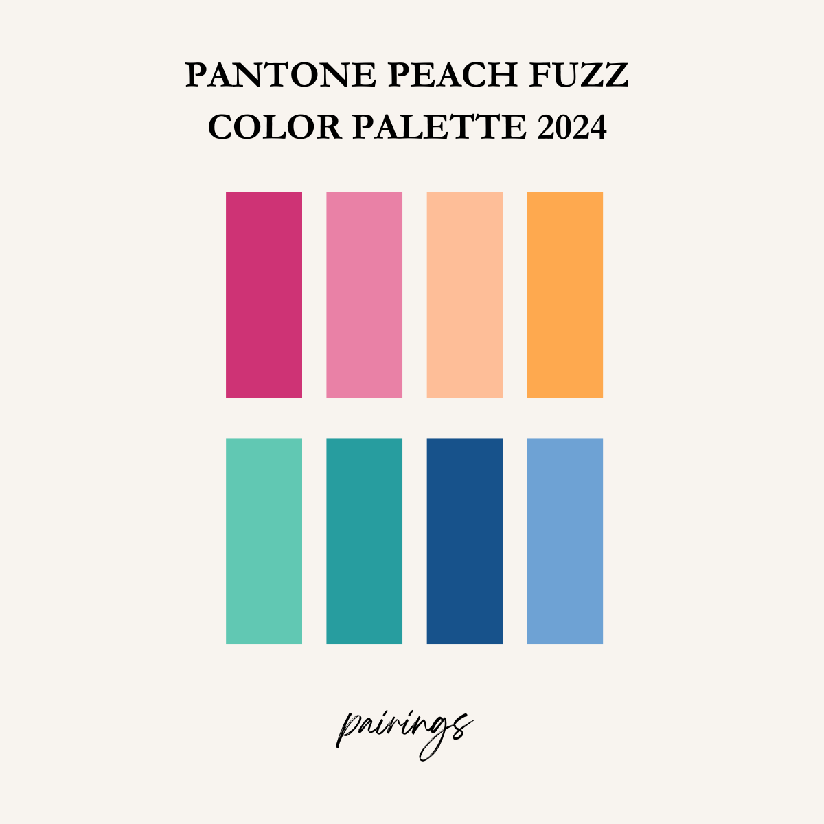 Pantone Color of the Year 2024 Home Decor Inspiration 8 pantone peach fuzz color palette pairings
