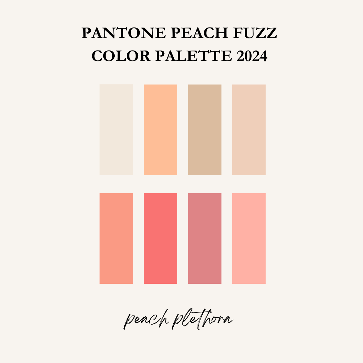 Pantone Color of the Year 2024 Home Decor Inspiration 7 pantone peach fuzz color palette peach plathora Pantone Color of the Year 2024 Home Decor Inspiration