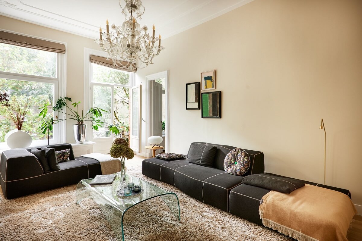 A Light Historic House in Amsterdam 7 serene-living-room-amsterdam