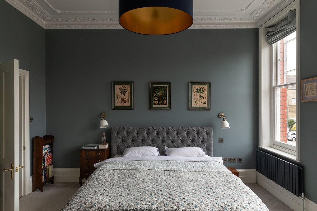 A Victorian House in London with Three Outdoor Spaces 17 bedroom gray walls