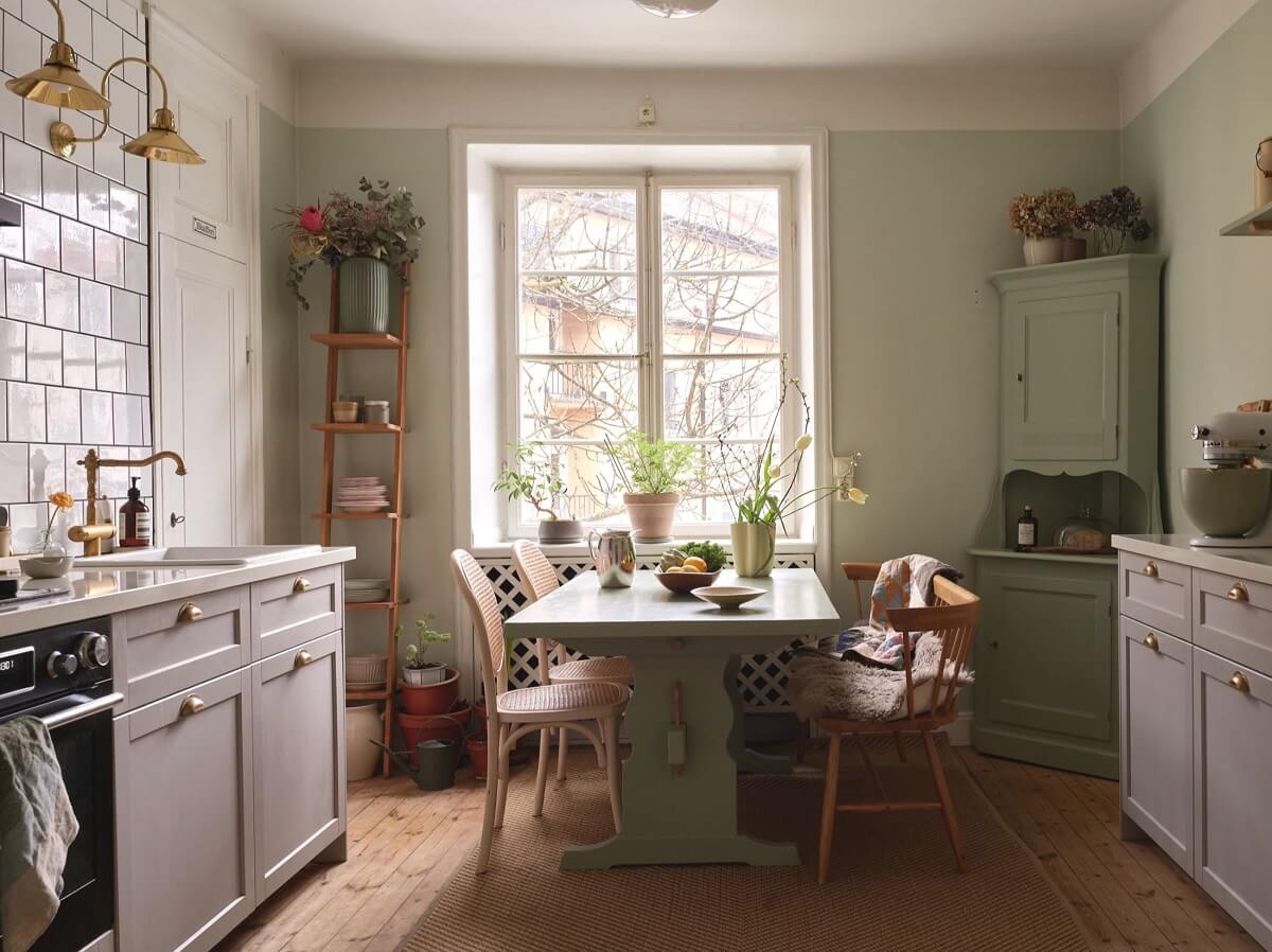 Best of 2024: Kitchens 12 cozy country style kitchen wooden floor gray cabinets nordroom