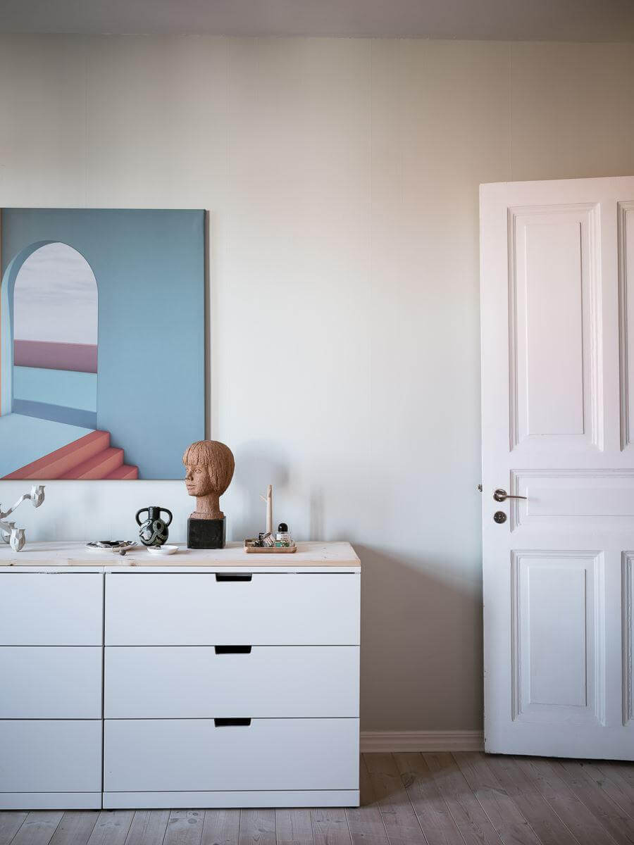 A Light-Filled Swedish Duplex is a Lovely Family Home 17 drawers scandinavian maisonette home