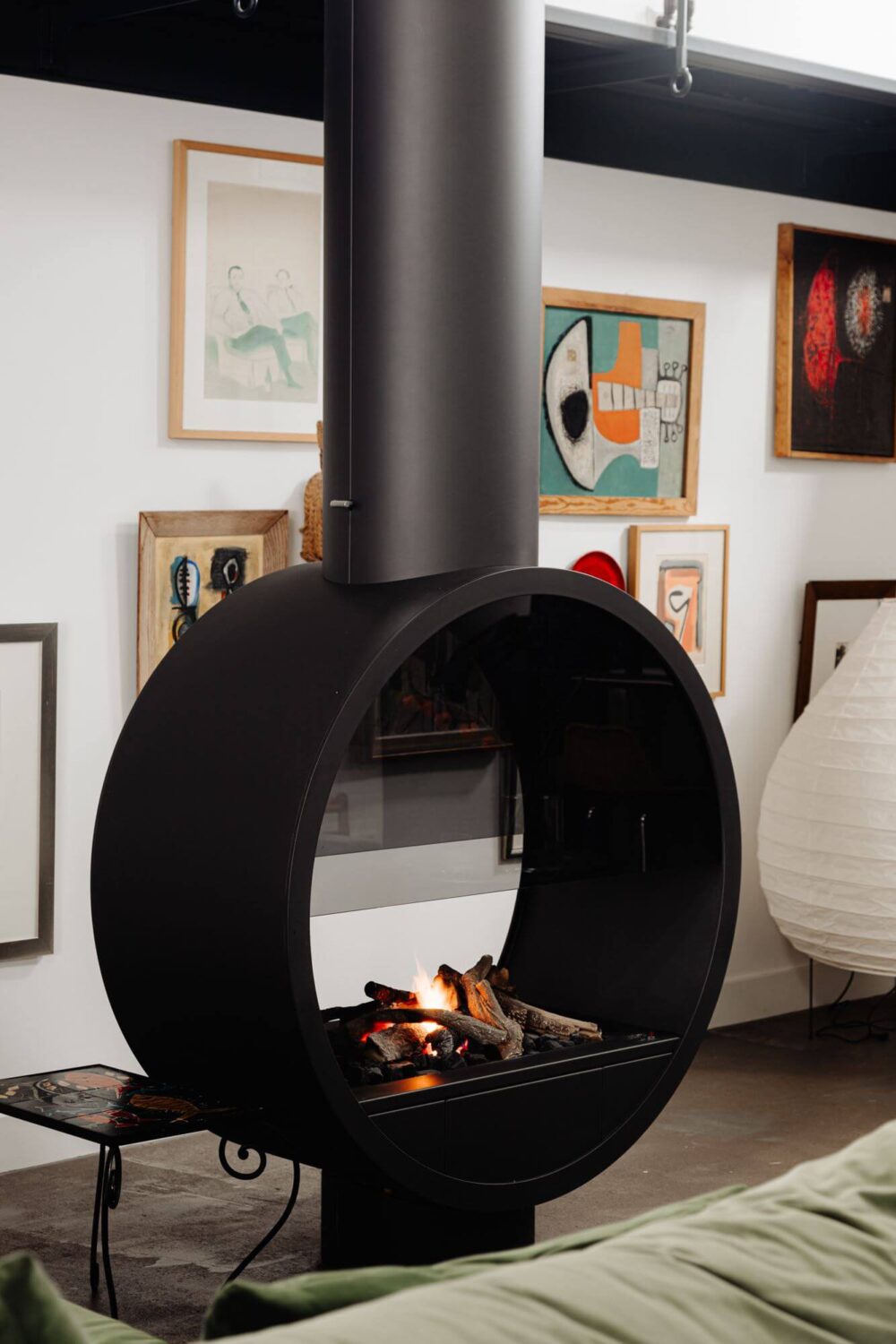 An Industrial Loft Apartment in Amsterdam 6 fireplace-industrial-loft.jpg