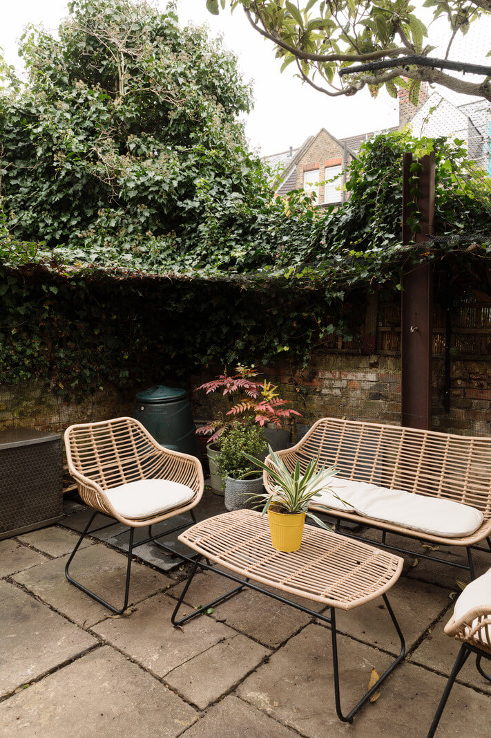 A Victorian House in London with Three Outdoor Spaces 12 garden seating area