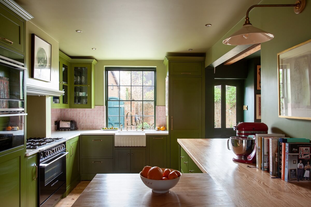 Colorful Kitchen Designs That Brighten Up Your Home 21 green-kitchen-nordroom