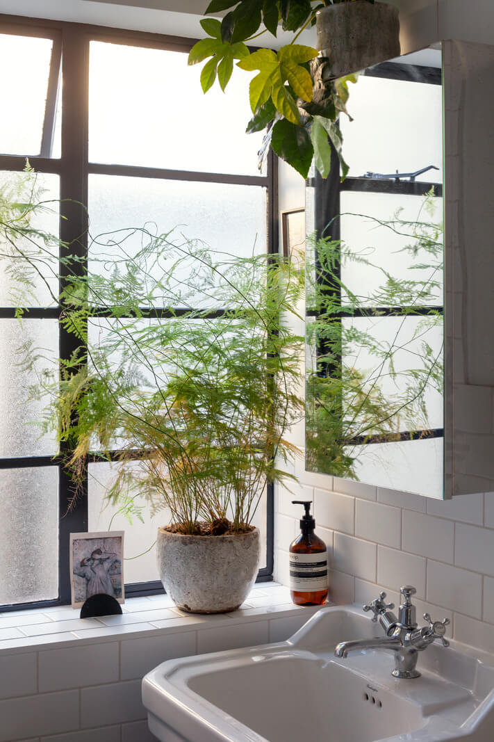 A Charming Apartment in an Art Deco Building in London 15 light-bathroom-plant-nordroom