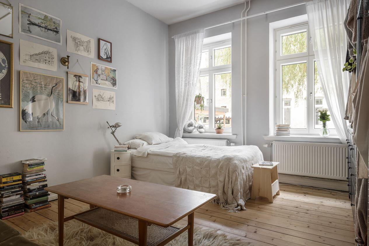 A Studio Apartment with Vintage Decor 4 scandi-studio-apartment-vintage-items-nordroom