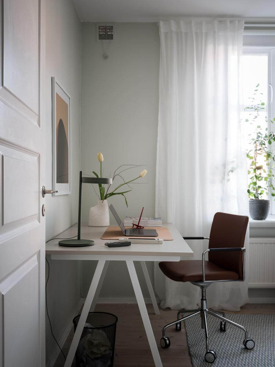 A Light-Filled Swedish Duplex is a Lovely Family Home 18 scandinavian home office