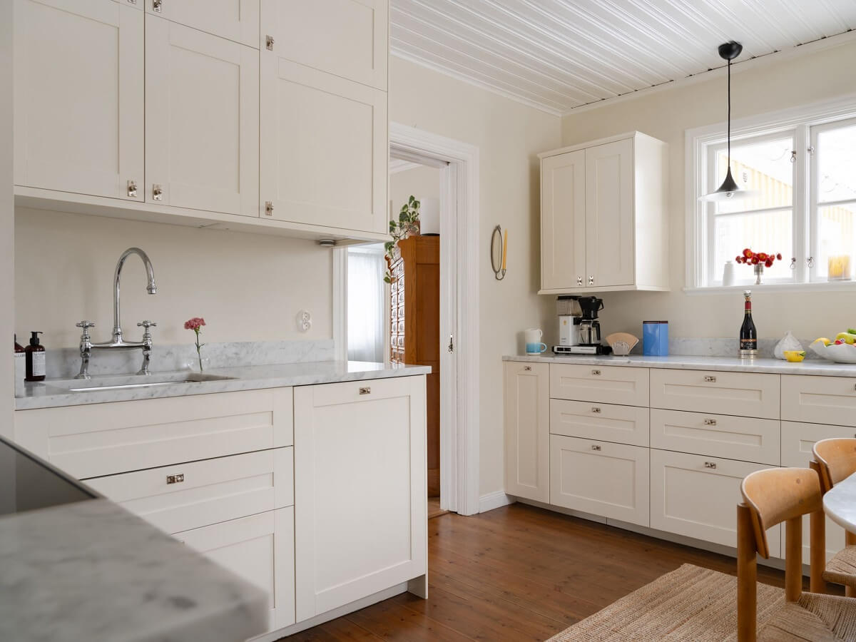 A Light Family Home in a Historic Yellow Villa 13 scandinavian kitchen