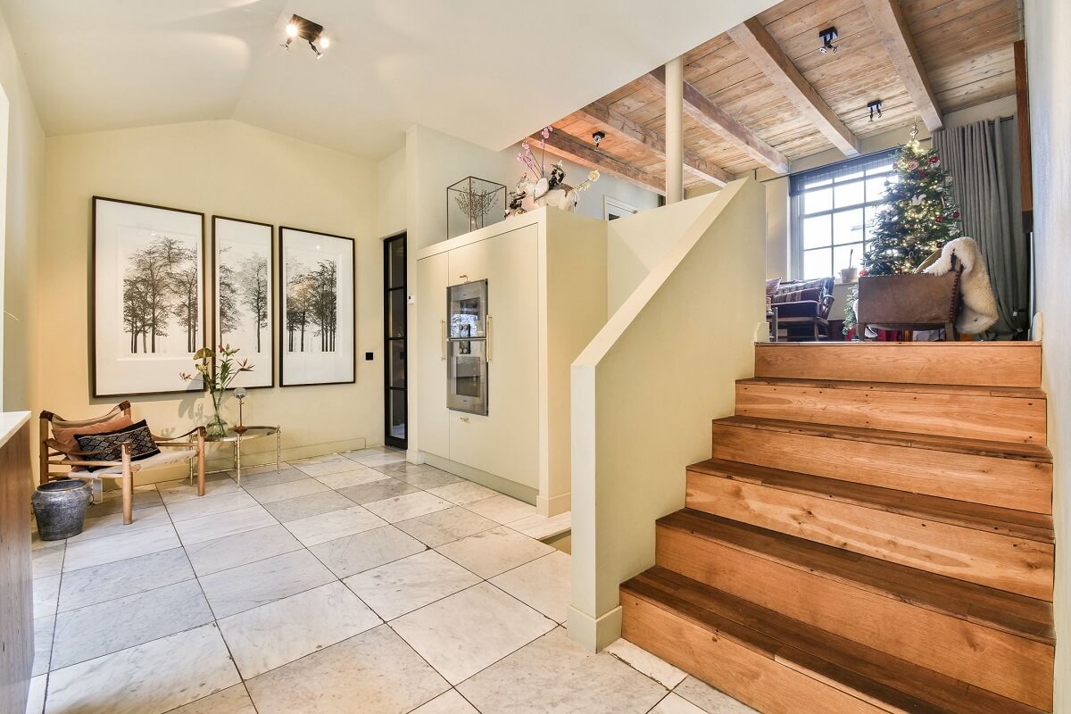Wooden Interiors in a Historic Dutch Family Home 10 split-level-floorplan-nordroom