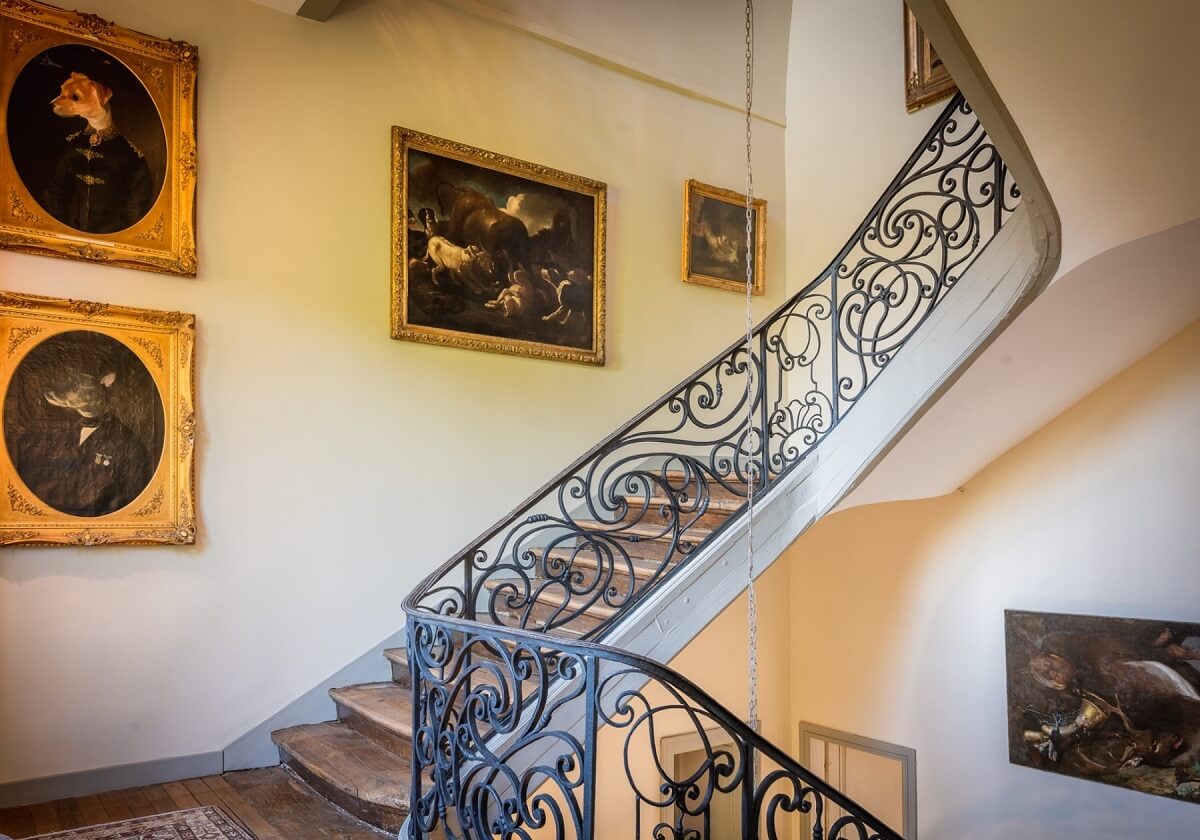 A Renovated 18th Century Chateau in France 12 staircase renovated chateau france