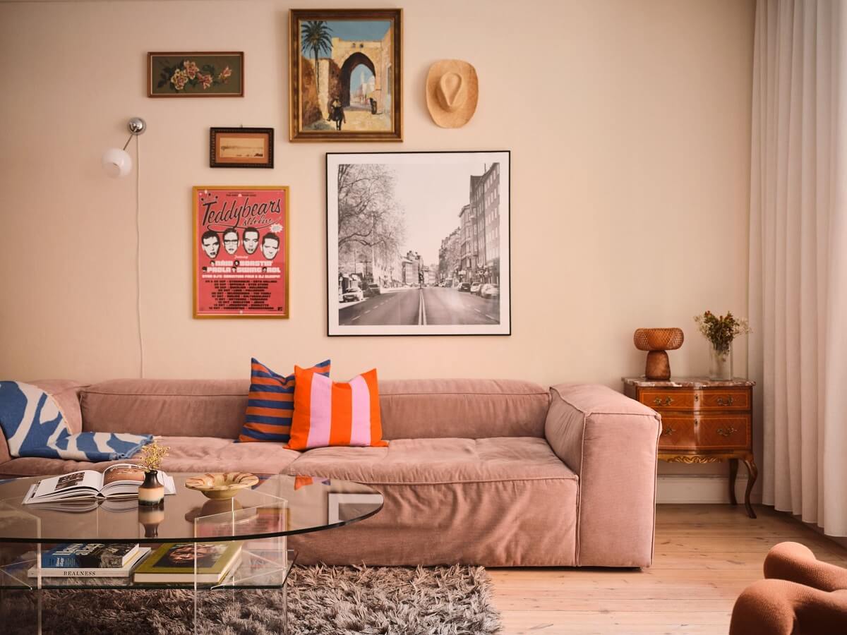 Serene Light Painted Spaces in a Swedish Apartment 3 beige-walls-serene-scandi-living-room-nordroom