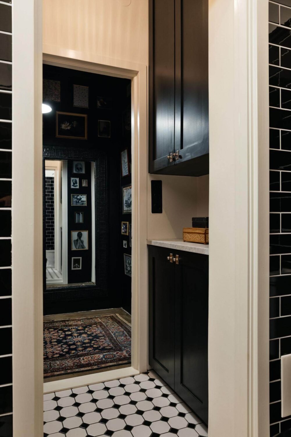 An Industrial Apartment with Black Walls 19 black white industrial apartment