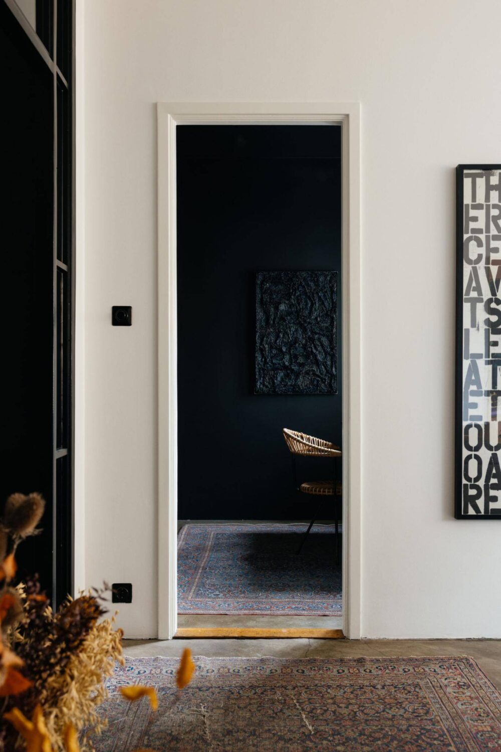 An Industrial Apartment with Black Walls 10 black white industrial apartment sweden
