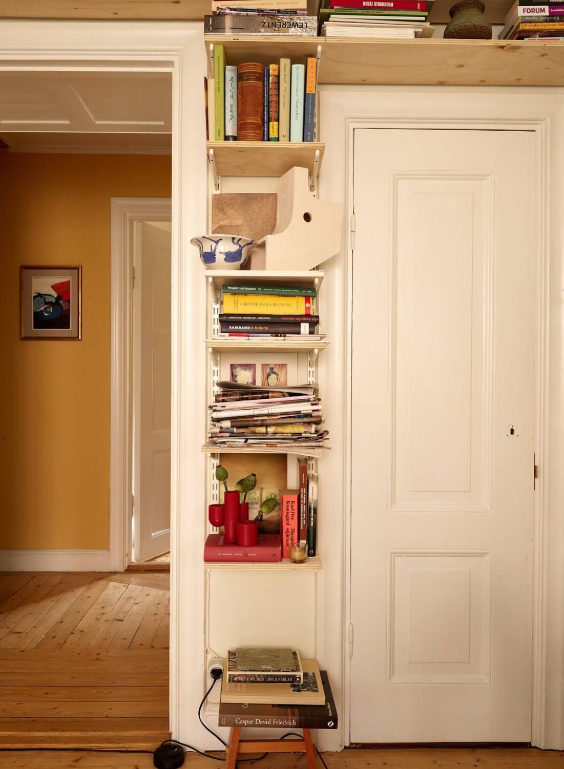 A Cozy Swedish Apartment Filled with Charm 9 bookshelves