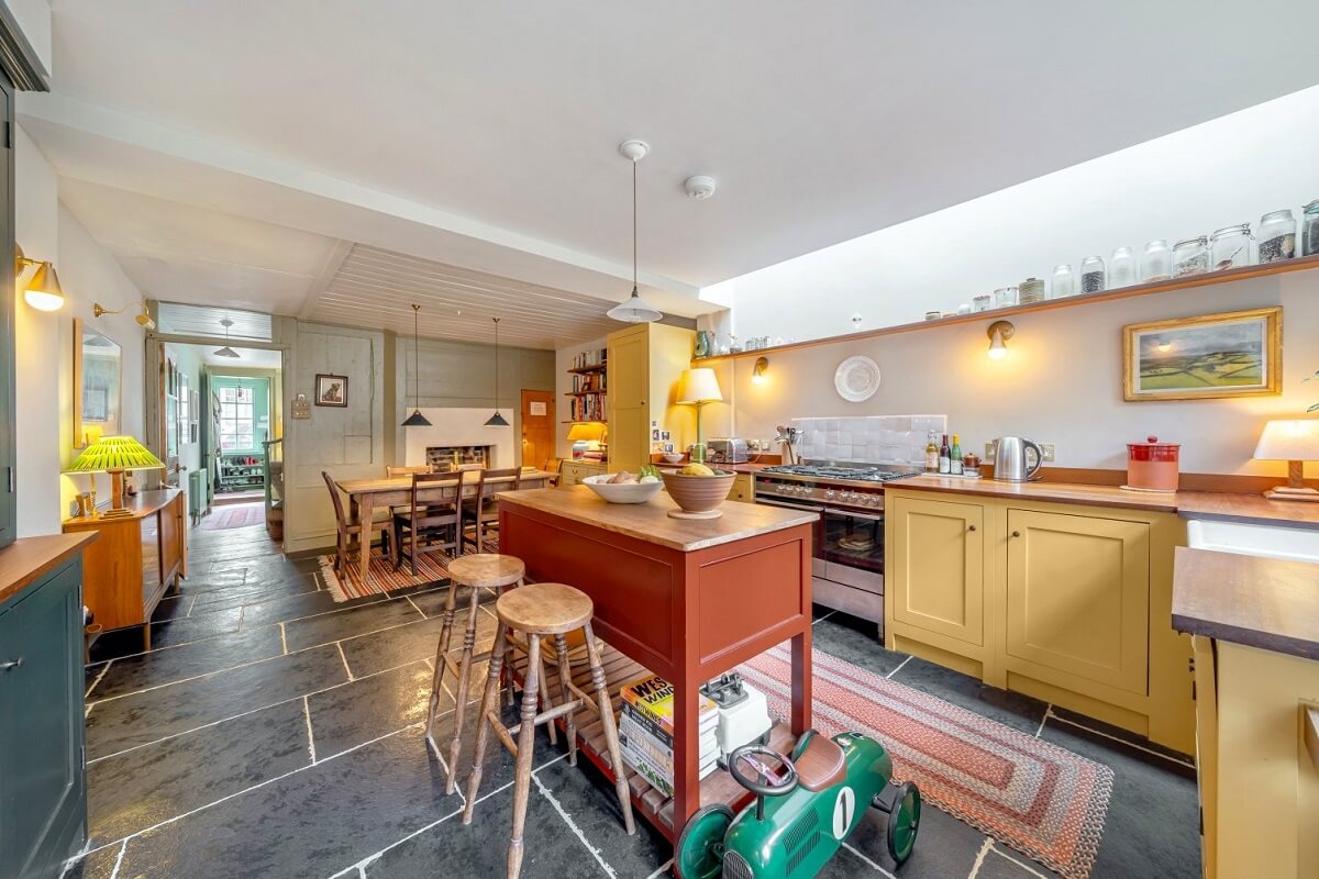 A Colorful Historic Family Home in London 9 colorful family kitchen