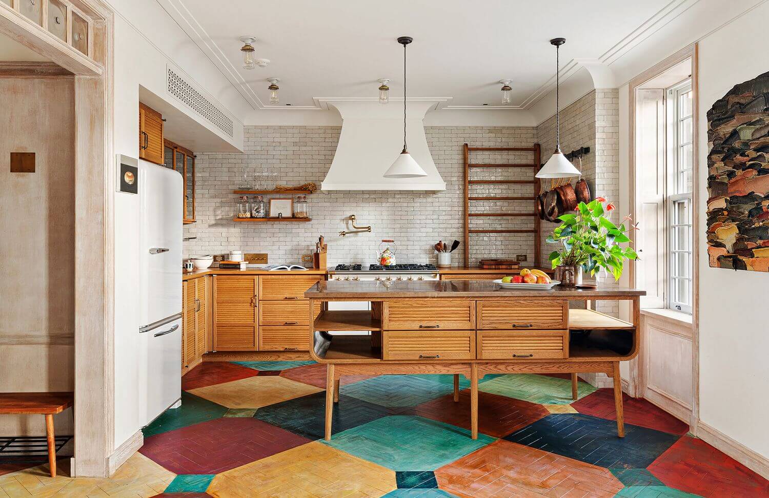 A Colored Sixth Wall May Be The Biggest Paint Trend in 2026 7 devol haberdasher kitchen painted wooden floor nordroom