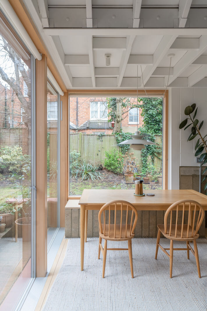 An Award-Winning Apartment with a Modern Extension 9 dining room with window bench kitchen