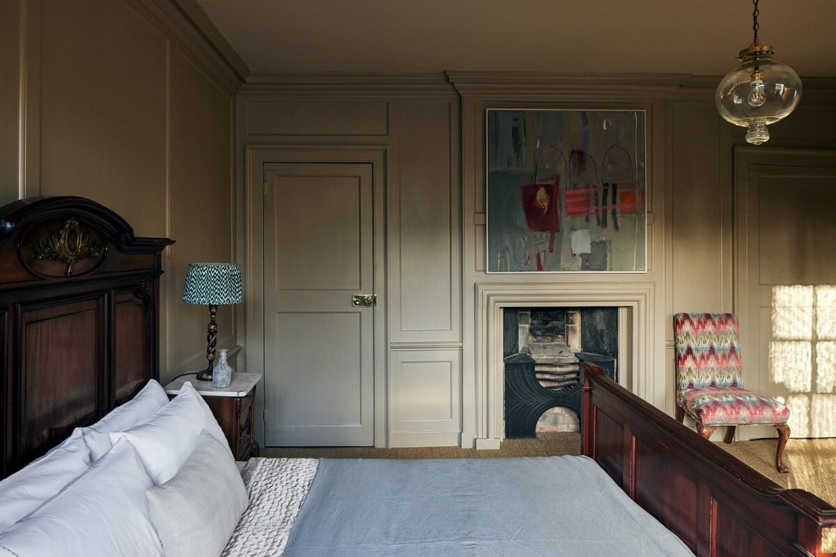 A Historic English Country House with Restored Interiors 24 english country house bedroom antique bed