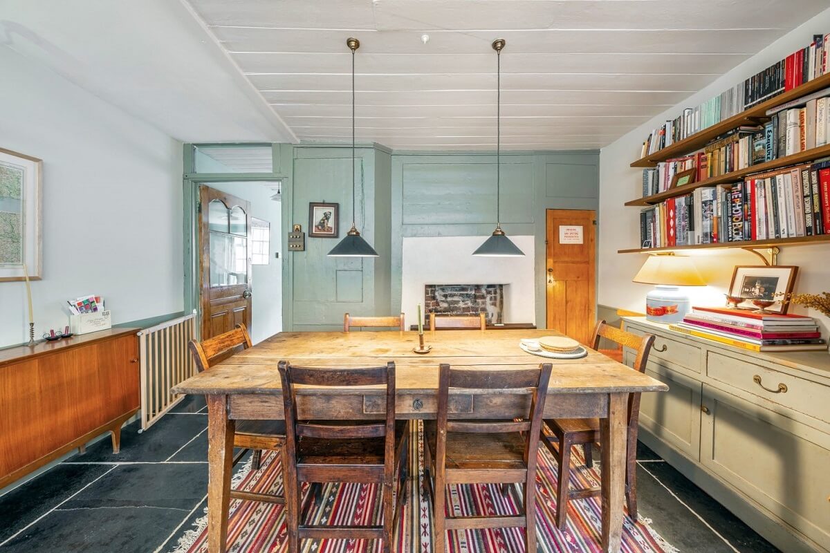 A Colorful Historic Family Home in London 14 family kitchen dining table