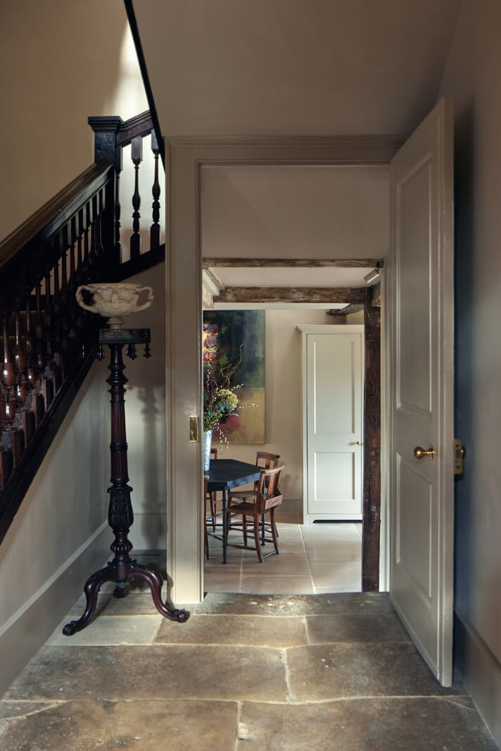 A Historic English Country House with Restored Interiors 17 hallway stone floor