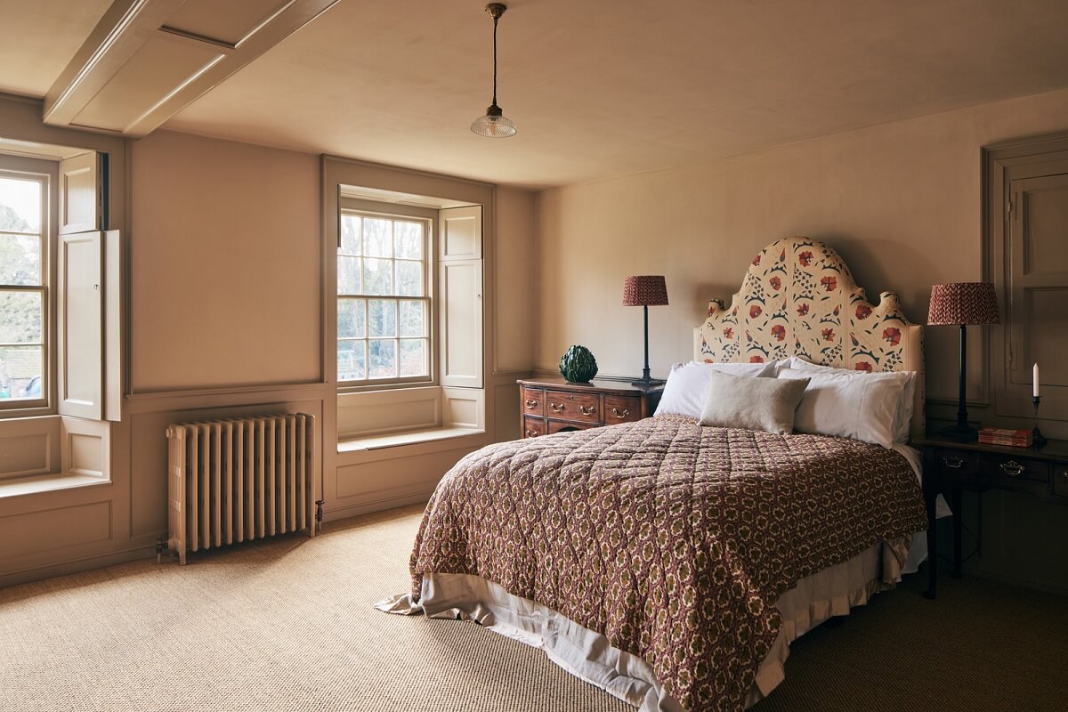 A Historic English Country House with Restored Interiors 27 light pink bedroom