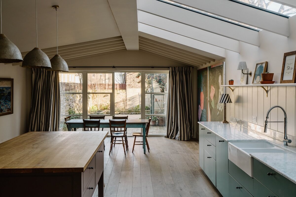 A Restored and Extended London Townhouse 10 modern kitchen extension skylights