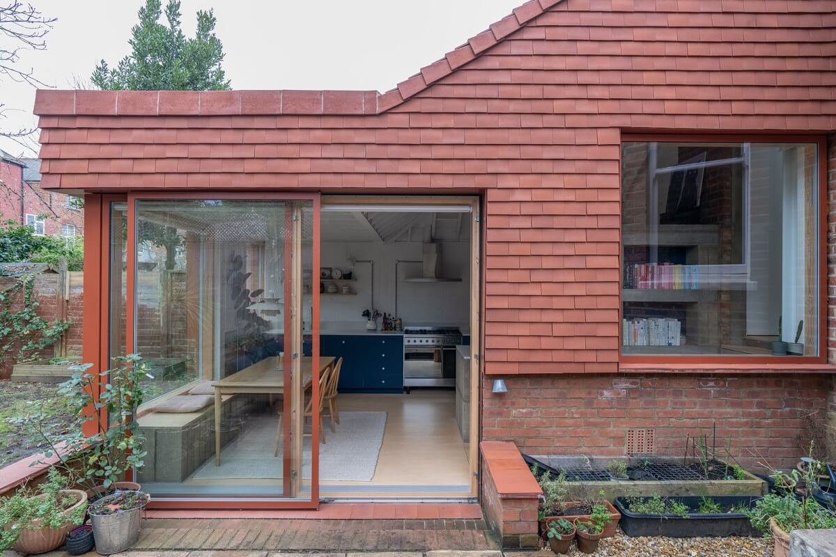 An Award-Winning Apartment with a Modern Extension 18 modern terracotta red kitchen extension