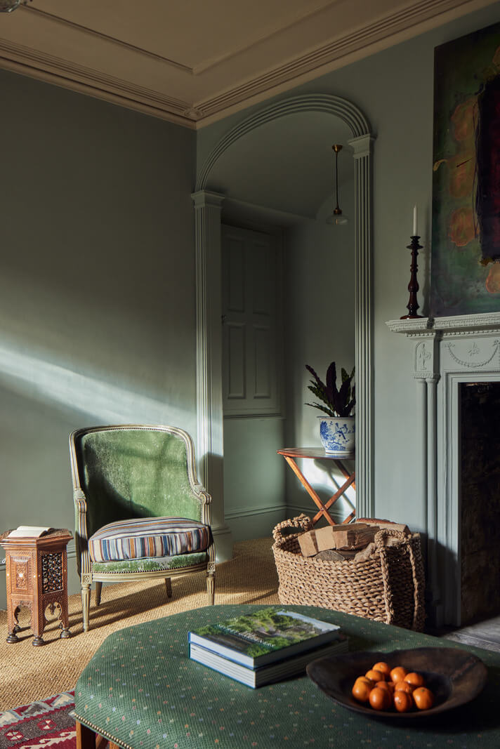 A Historic English Country House with Restored Interiors 11 pastel living room historic house