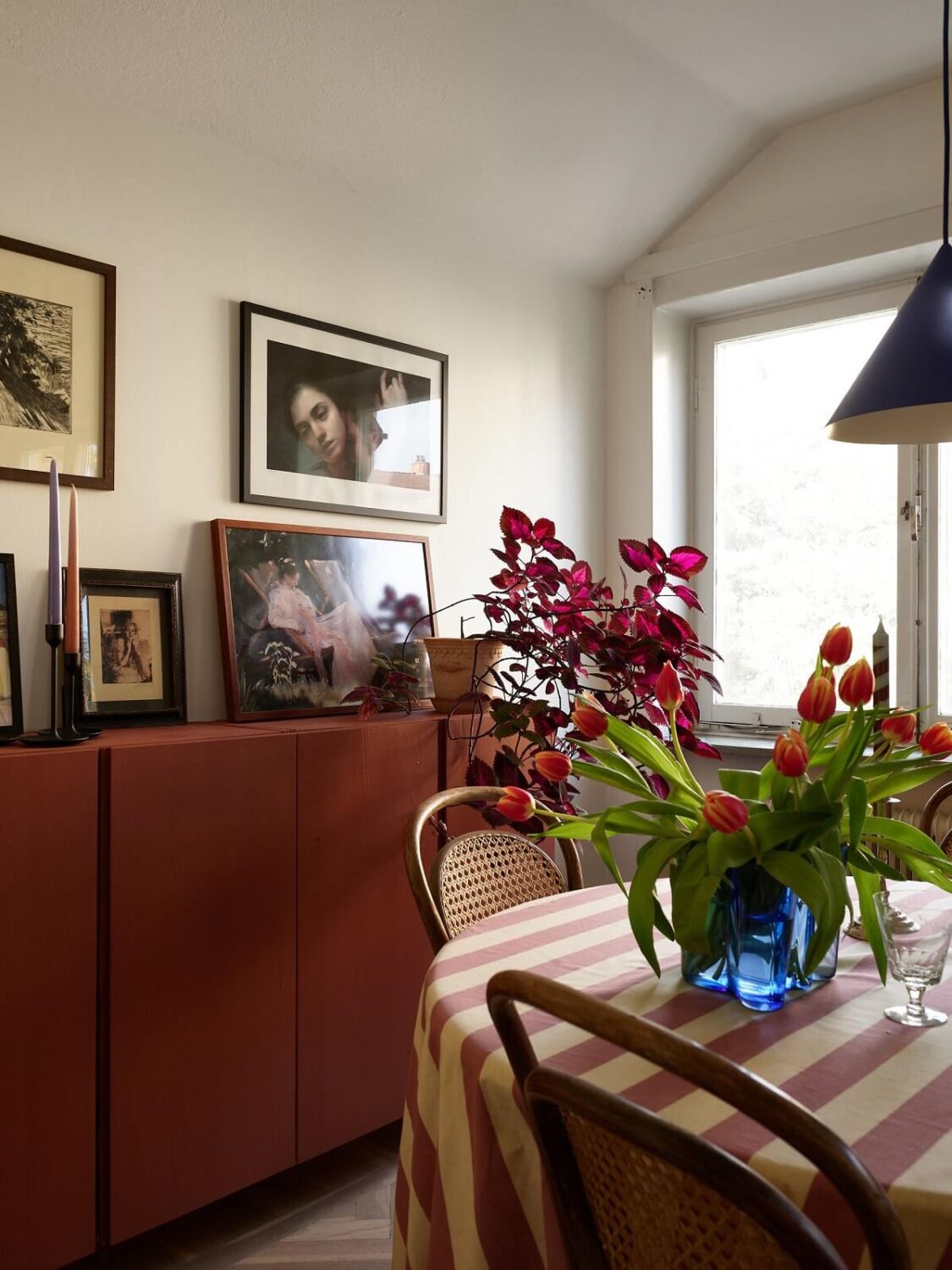 50+ Rooms That Prove ‘The Unexpected Red Theory’ Really Works 28 red painted ikea ivar cabinets