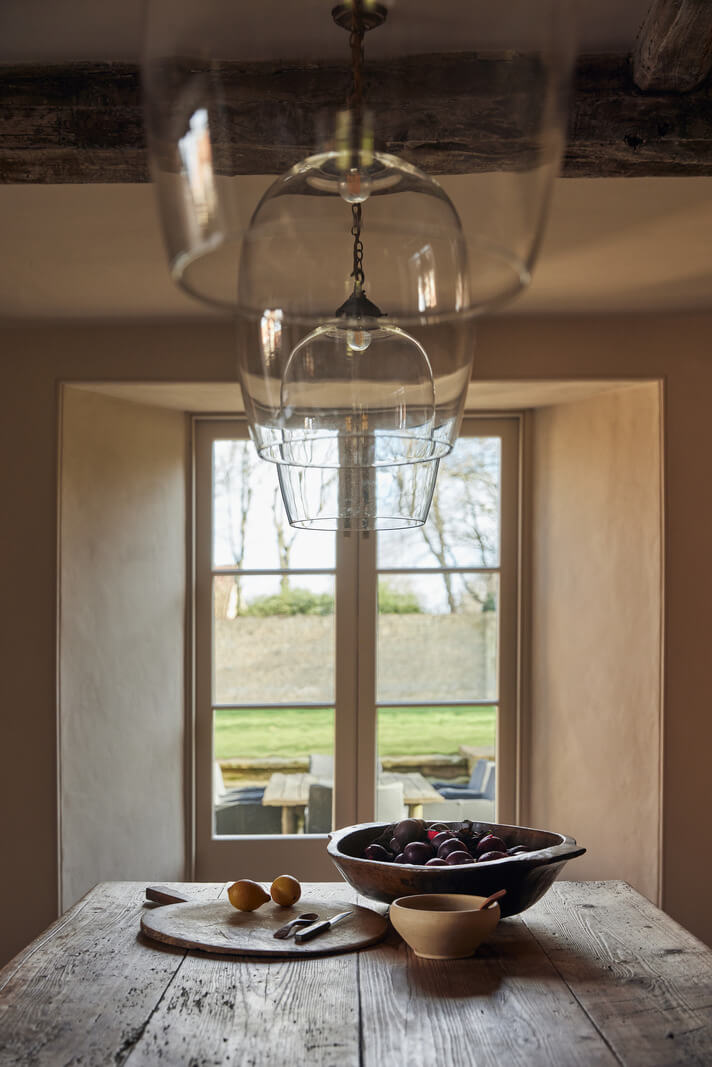 A Historic English Country House with Restored Interiors 6 rusitc kitchen table