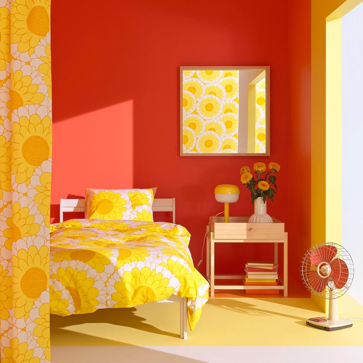 IKEA Nytillverkad Part 4: 60s and 70s Flower Power Designs 8 IKEA_KRANSMALVA duvet cover nytillverkad collection nordroom