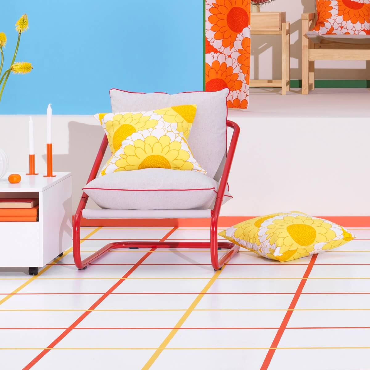 IKEA Nytillverkad Part 4: 60s and 70s Flower Power Designs 5 IKEA_ONNESTAD_red chair