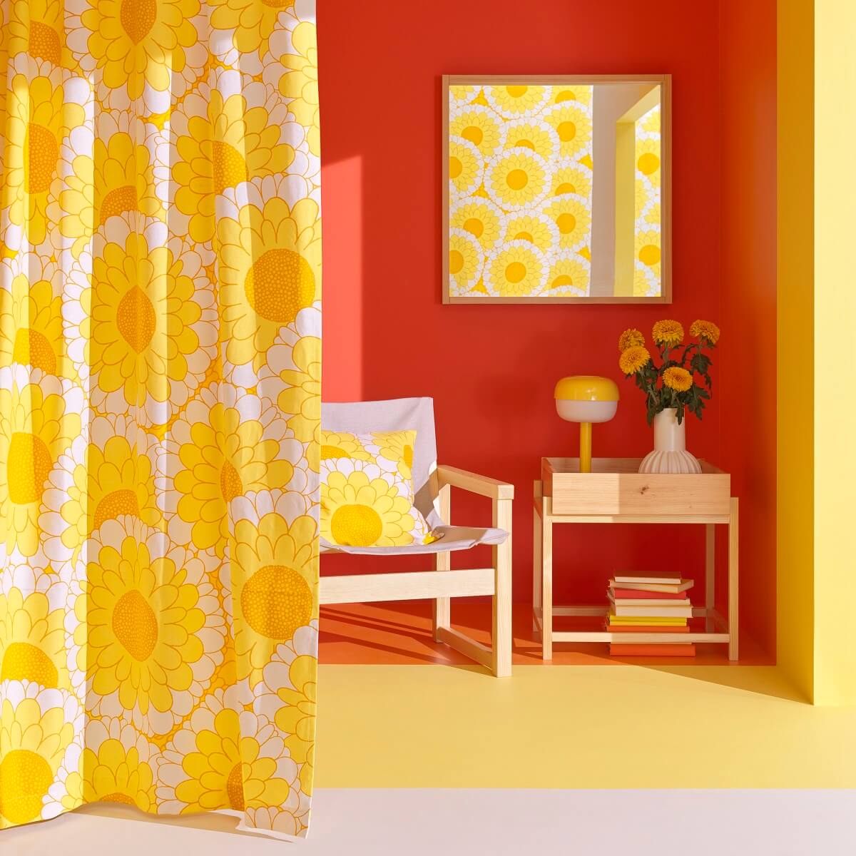 IKEA Nytillverkad Part 4: 60s and 70s Flower Power Designs 13 IKEA_SANDETERNELL_yellow floral fabric
