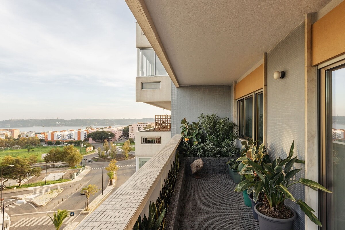 The Suspended Garden: An Architect-Designed Mid-Century Lisbon Apartment 15 balcony 1 The Suspended Garden: An Architect-Designed Mid-Century Lisbon Apartment