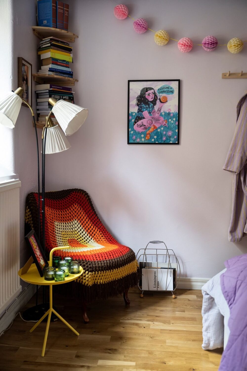 A Basement Family Apartment with Colorful Furniture and Decor 15 bedroom chair