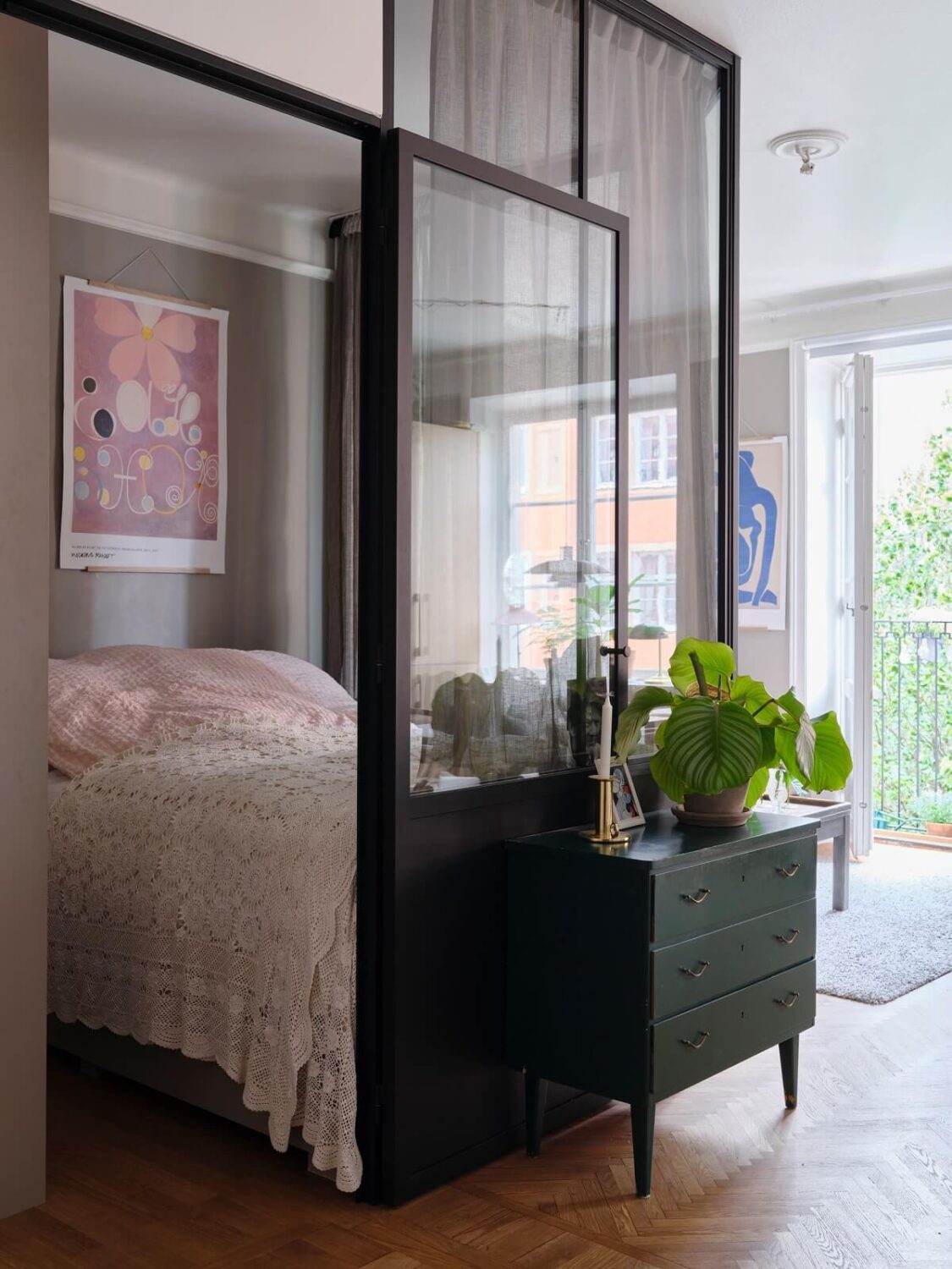 A Small Gray Apartment with Industrial Glass Walls 16 bedroom created with industrial glass walls nordroom