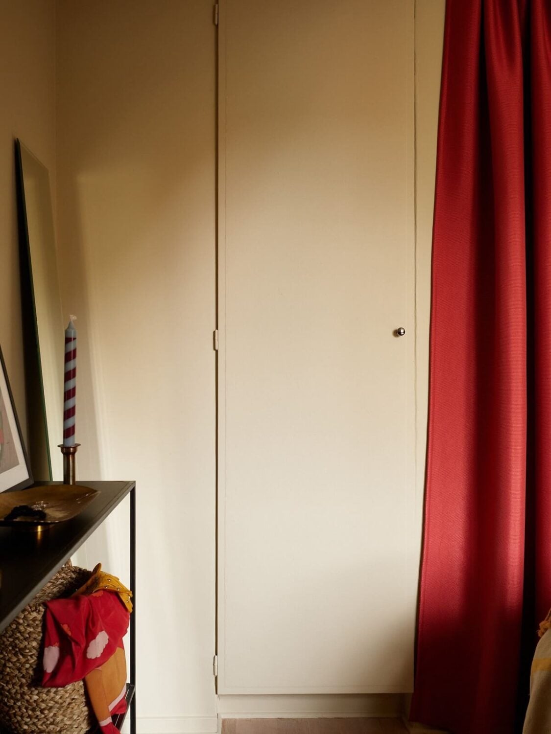 A Small Attic Apartment with a Golden Yellow Bedroom 16 bedroom wardrobes