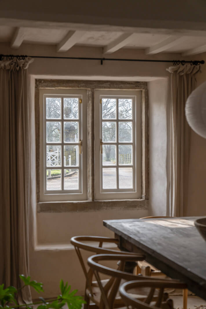 Contemporary Interiors in a Historic English House 2 cottage dining room detail
