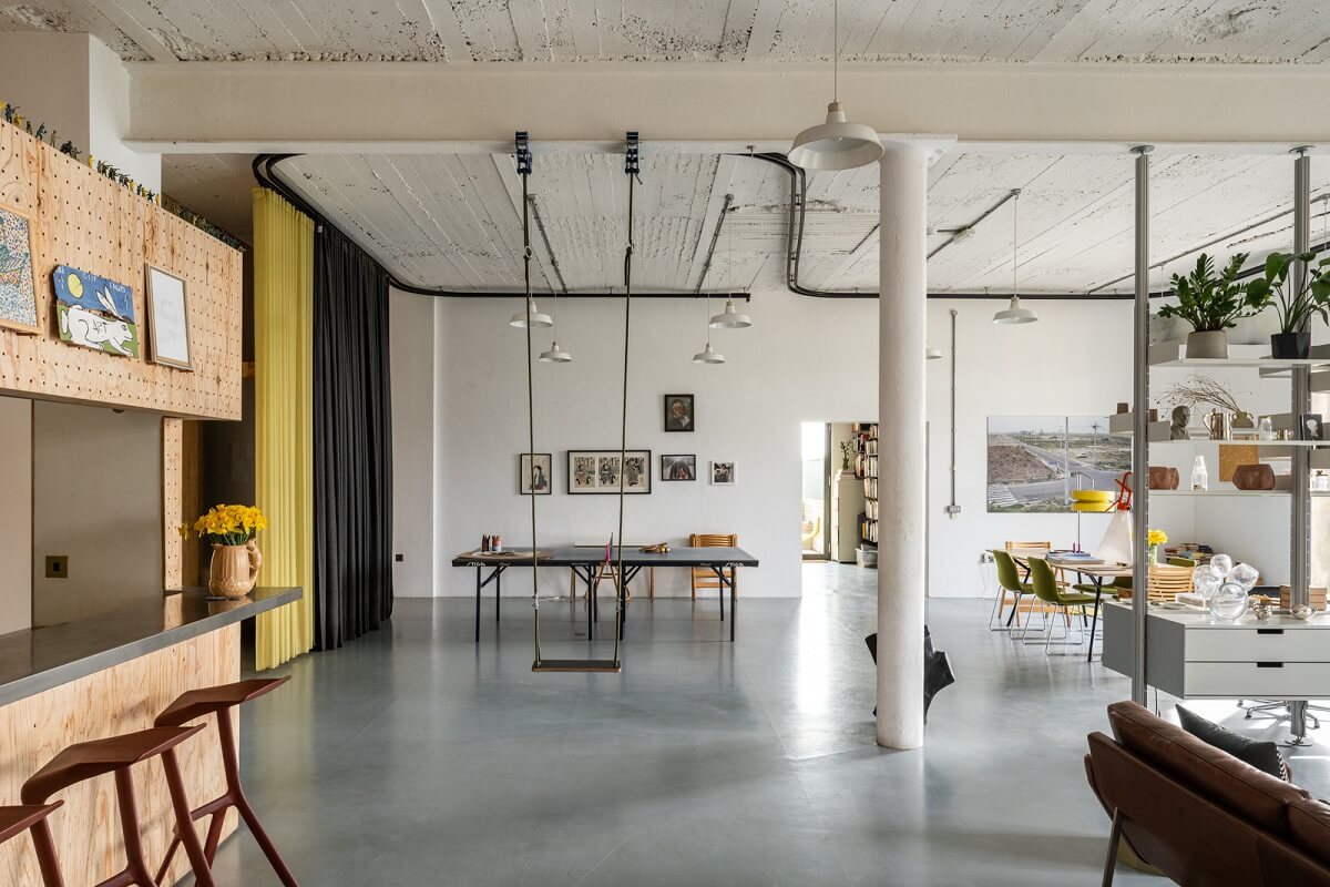 An Industrial English Loft with Yellow Color Pops 5 english loft