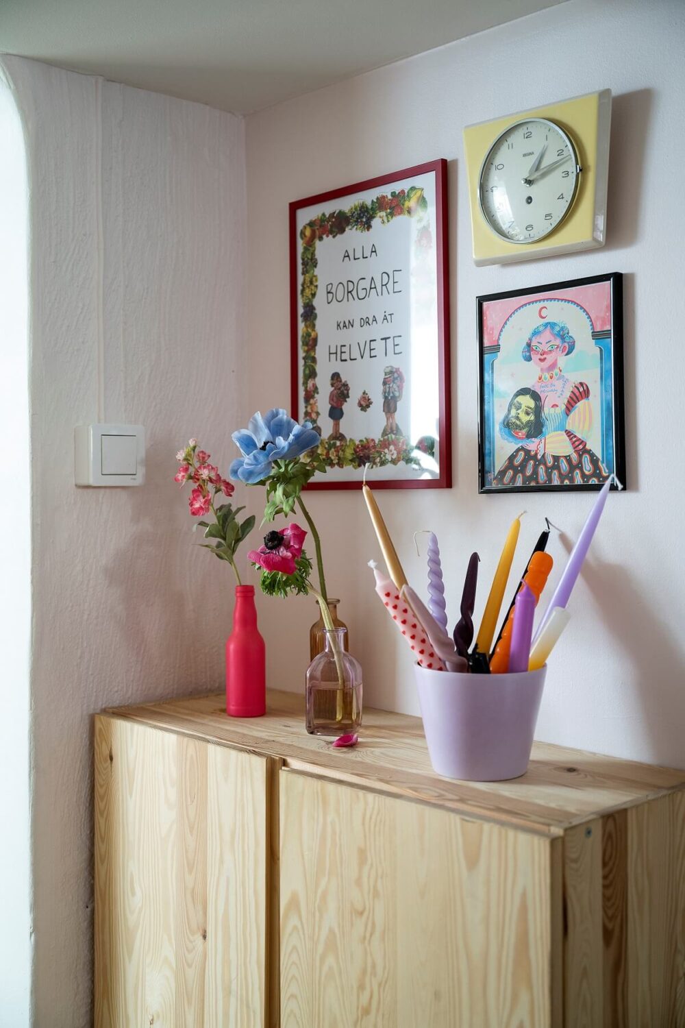 A Basement Family Apartment with Colorful Furniture and Decor 12 ikea ivar cabinet