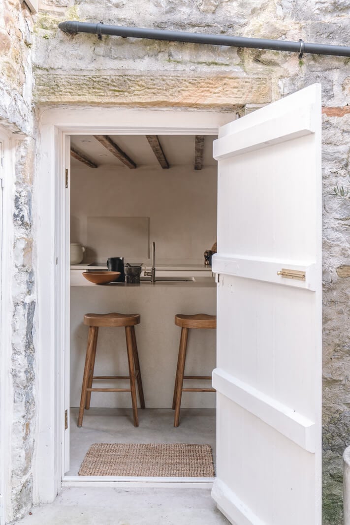 Contemporary Interiors in a Historic English House 8 kitchen view